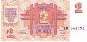 Lettland p36 2 Rubli 1992